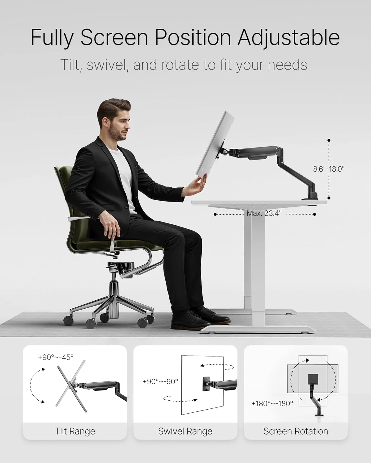 Deluxe Monitor Arm | MA1008BK - Image 5