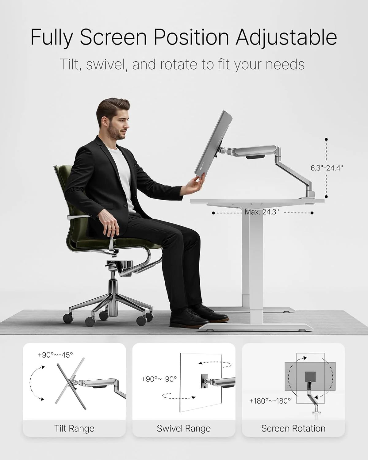 Deluxe Monitor Arm with USB | MA1008UCSL - Image 4