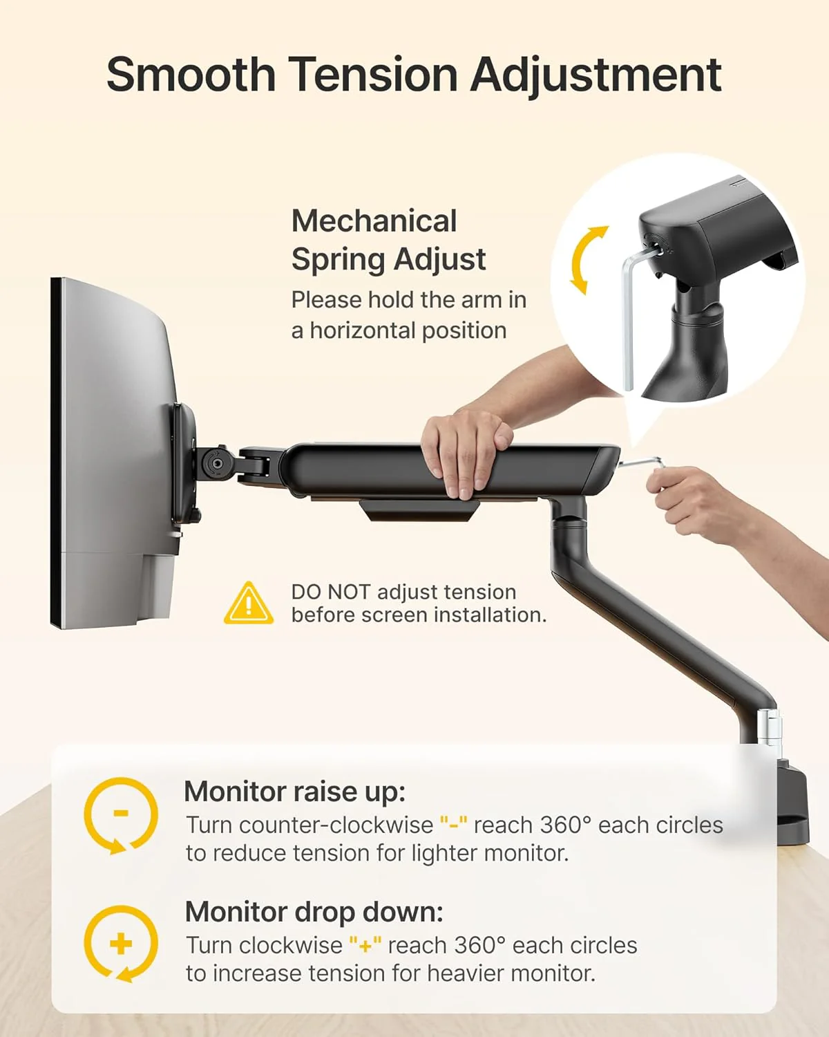 Dual Mechanical Spring Monitor Arm for 17-35" Screens | MA1011BK-D - Image 9