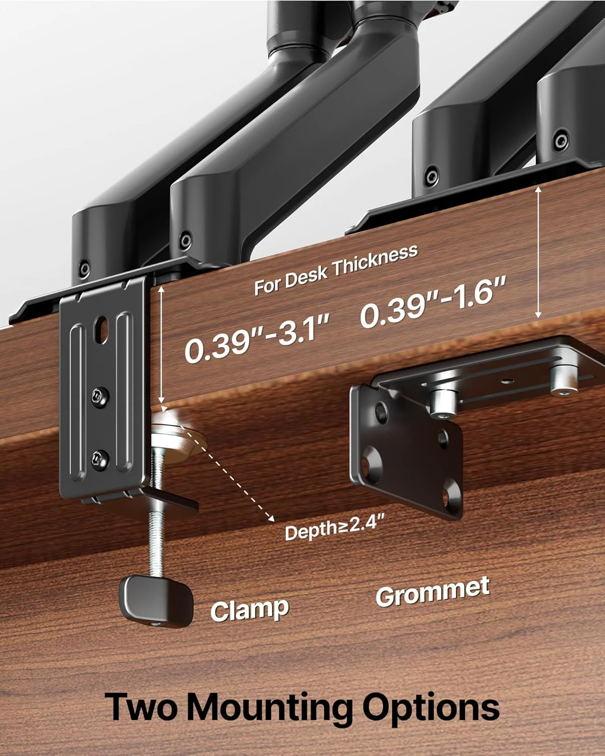 Dual Monitor Arm for 17-32" Screens | MA1012BK-D - Image 7