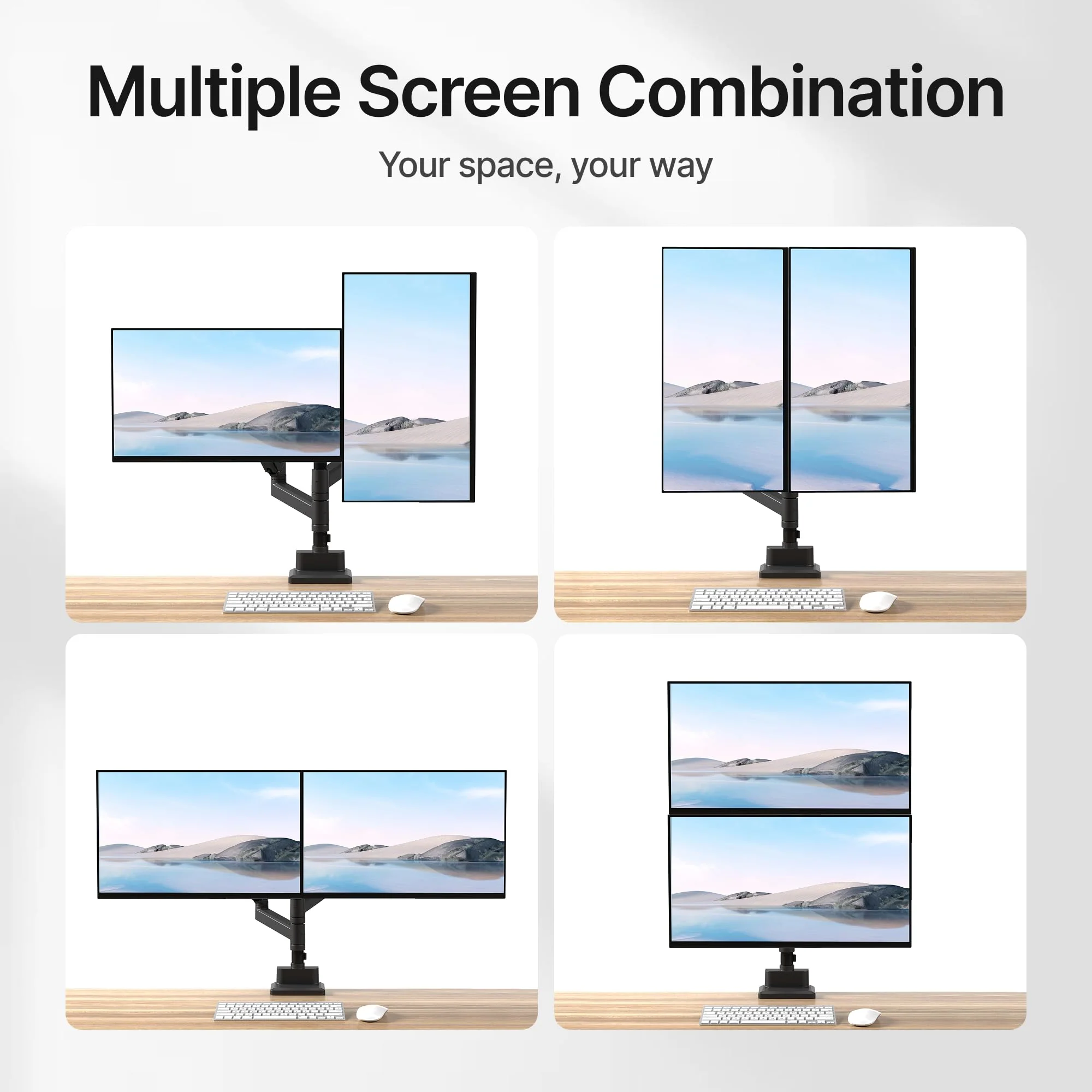 Dual Monitor Arms for 17"-35" Screen | MA1007PBK-D - Image 7