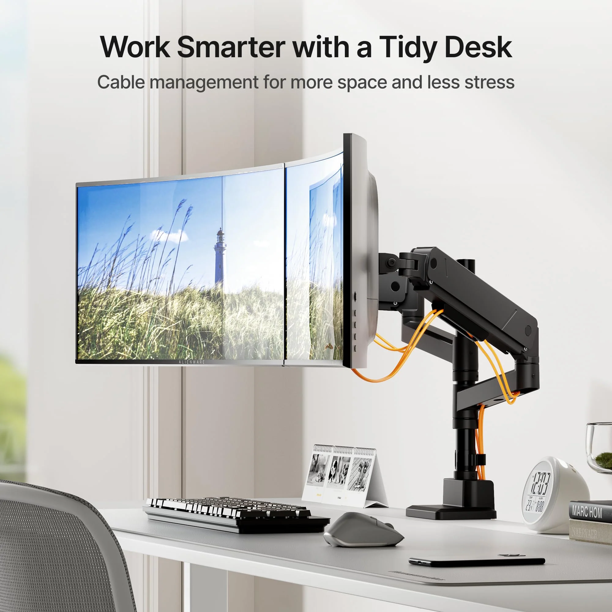 Dual Monitor Arms for 17"-35" Screen | MA1007PBK-D - Image 8