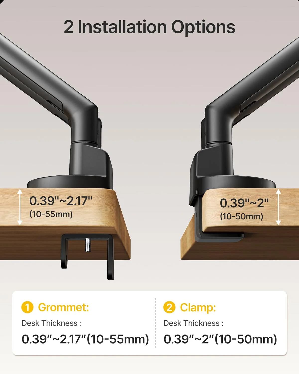 Dual Monitor Stand for 2 Screens 17 to 35 Inch | MA1010BK-D - Image 5