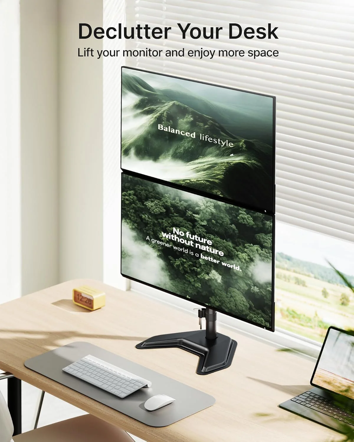 Dual Monitor Stand | MA1006SBK-V - Image 4