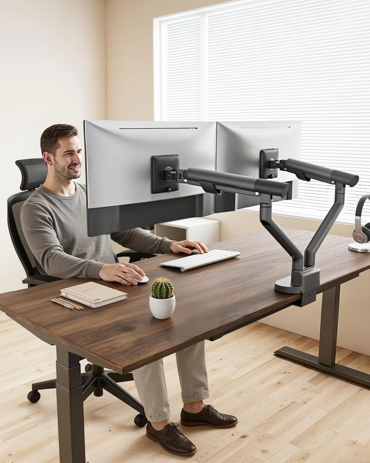 Dual Monitor Stand for 2 Screens 17 to 35 Inch | MA1010DG-D - Image 6