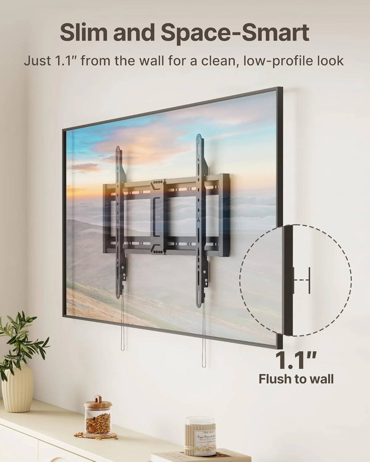Heavy Duty Fixed TV Wall Mount for 43"–95" TVs | ‎‎TM1004W-MF - Image 4