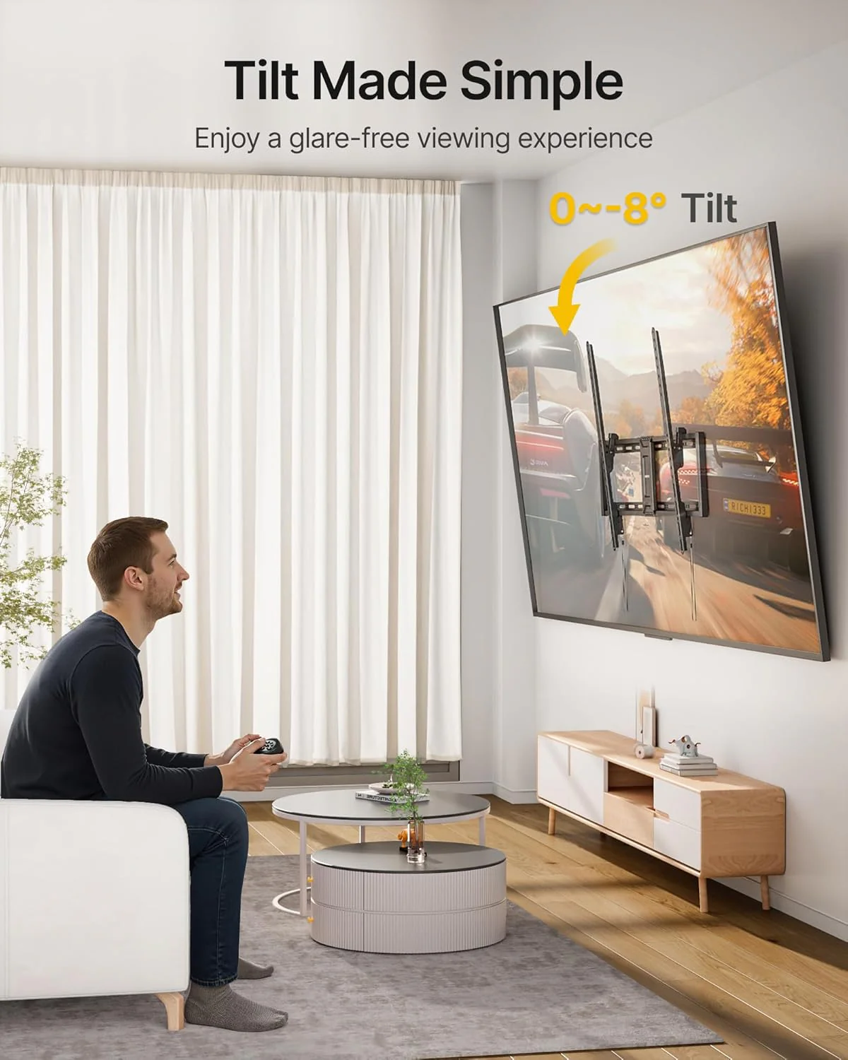 Heavy Duty Tilt TV Wall Mount for 43"–100" TVs | ‎TM1004W-LT - Image 5