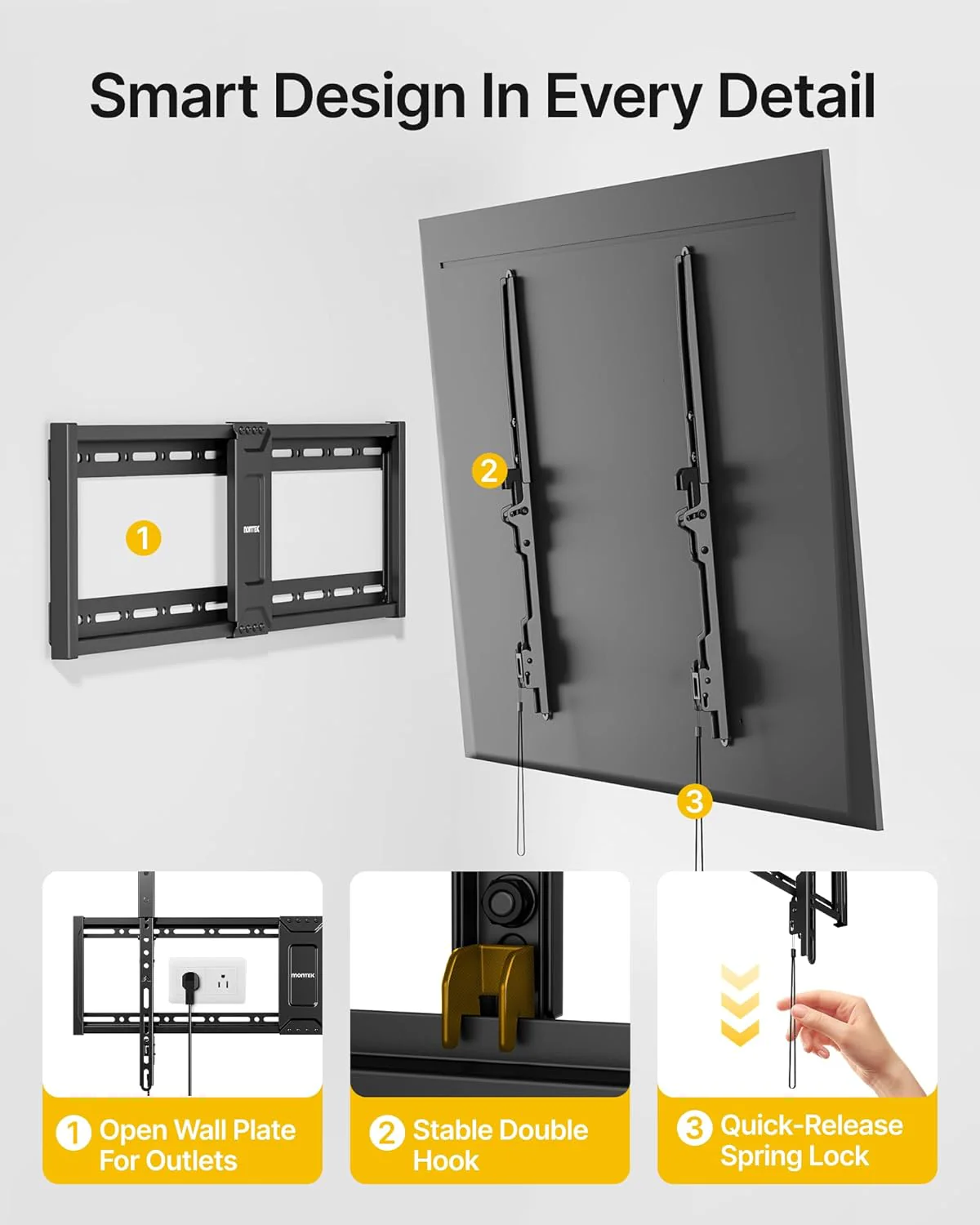 Heavy Duty Tilt TV Wall Mount for 43"–100" TVs | ‎TM1004W-LT - Image 7