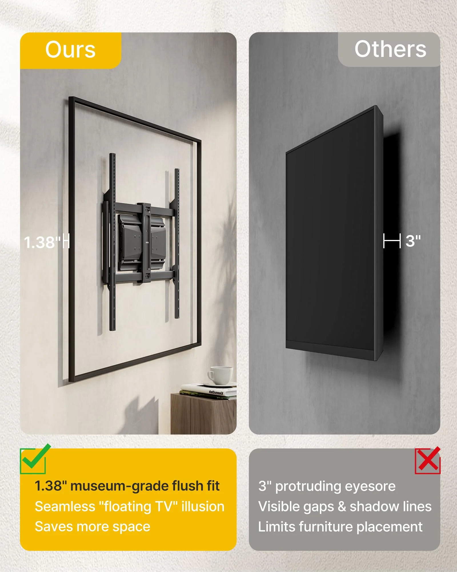 Heavy Duty Ultra Slim TV Wall Mount for 50-100 Inch TVs | TM1010W-L - Image 2
