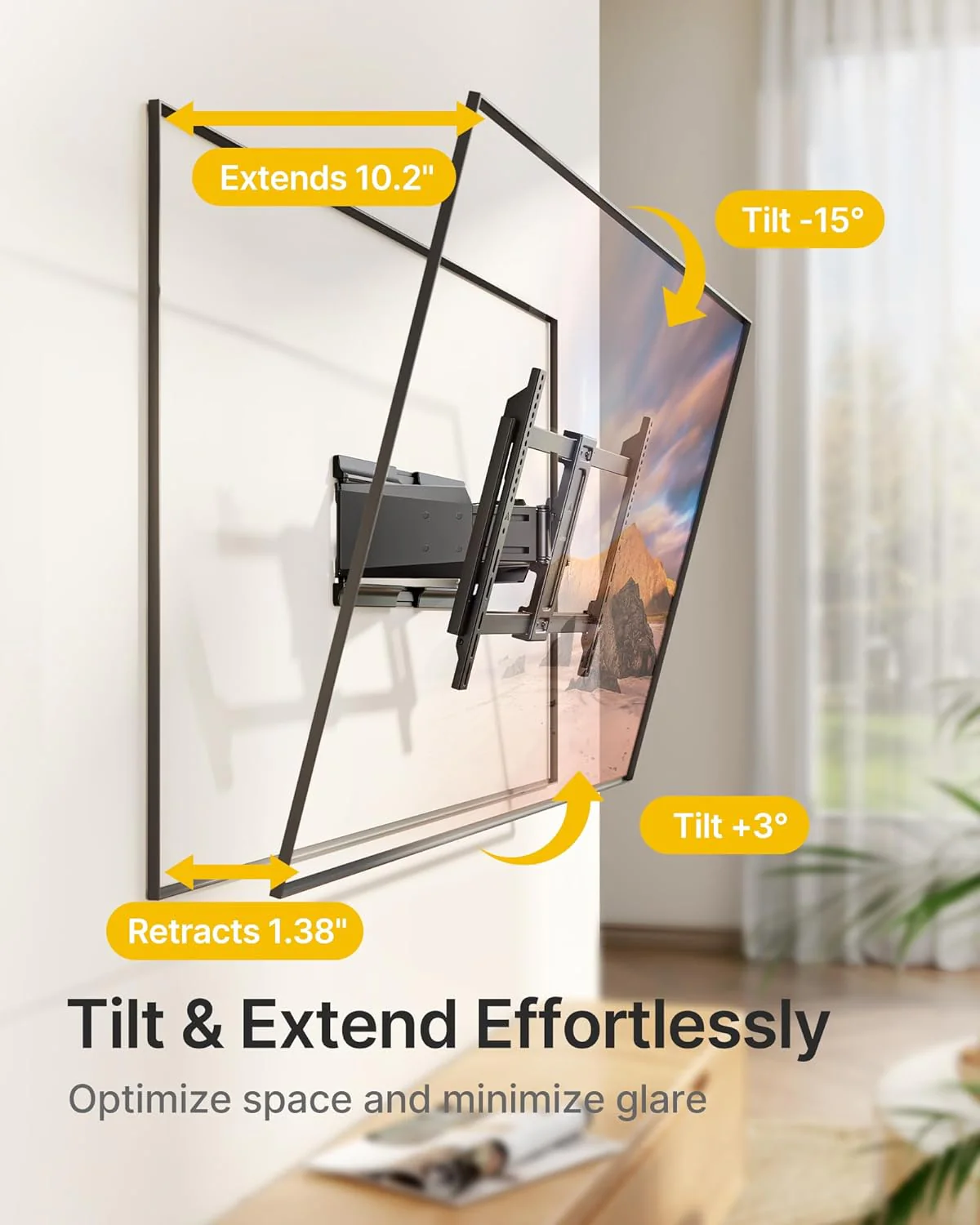 Heavy Duty Ultra Slim TV Wall Mount for 37-90 Inch TVs | TM1010W-M - Image 4