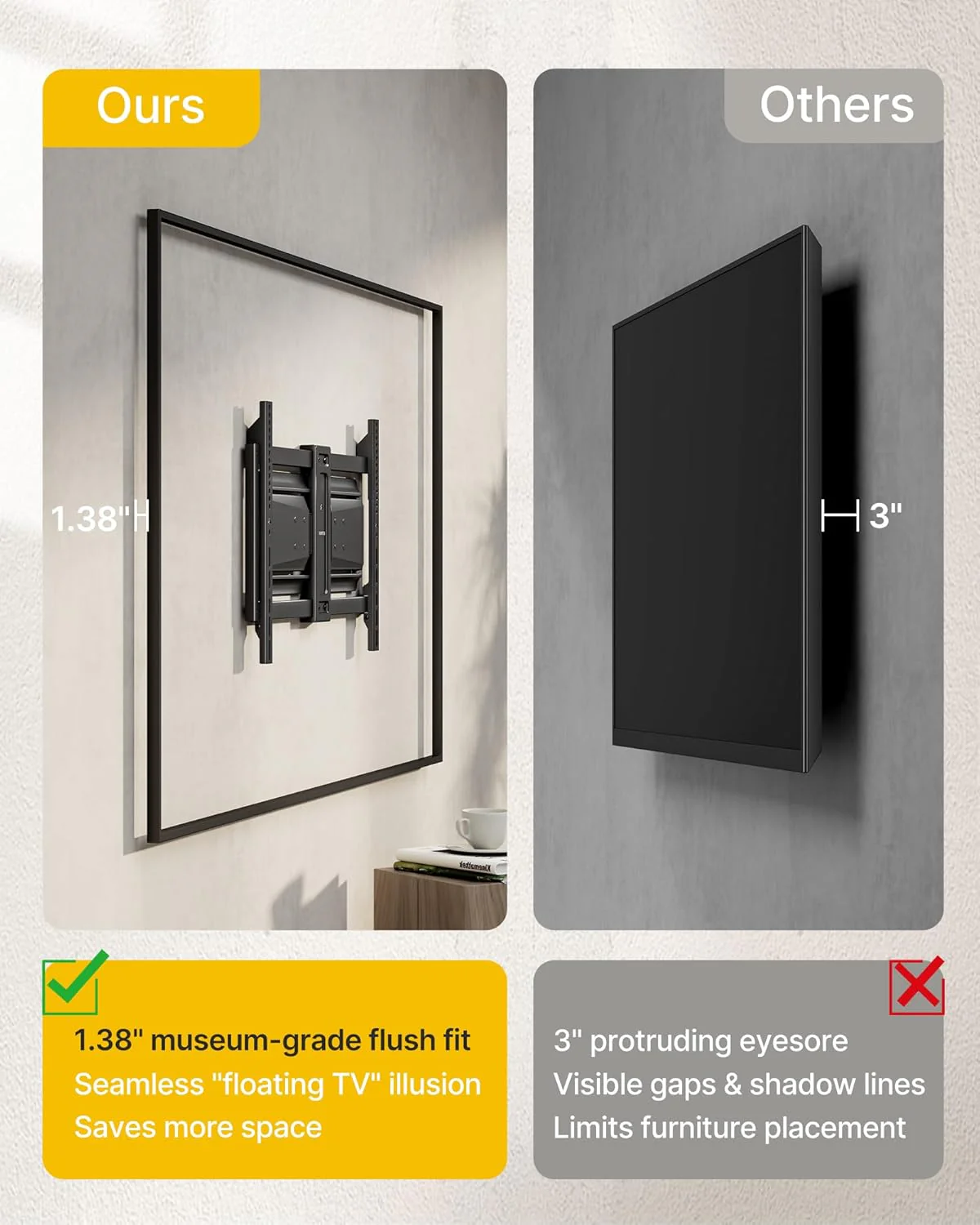 Heavy Duty Ultra Slim TV Wall Mount for 37-90 Inch TVs | TM1010W-M - Image 6