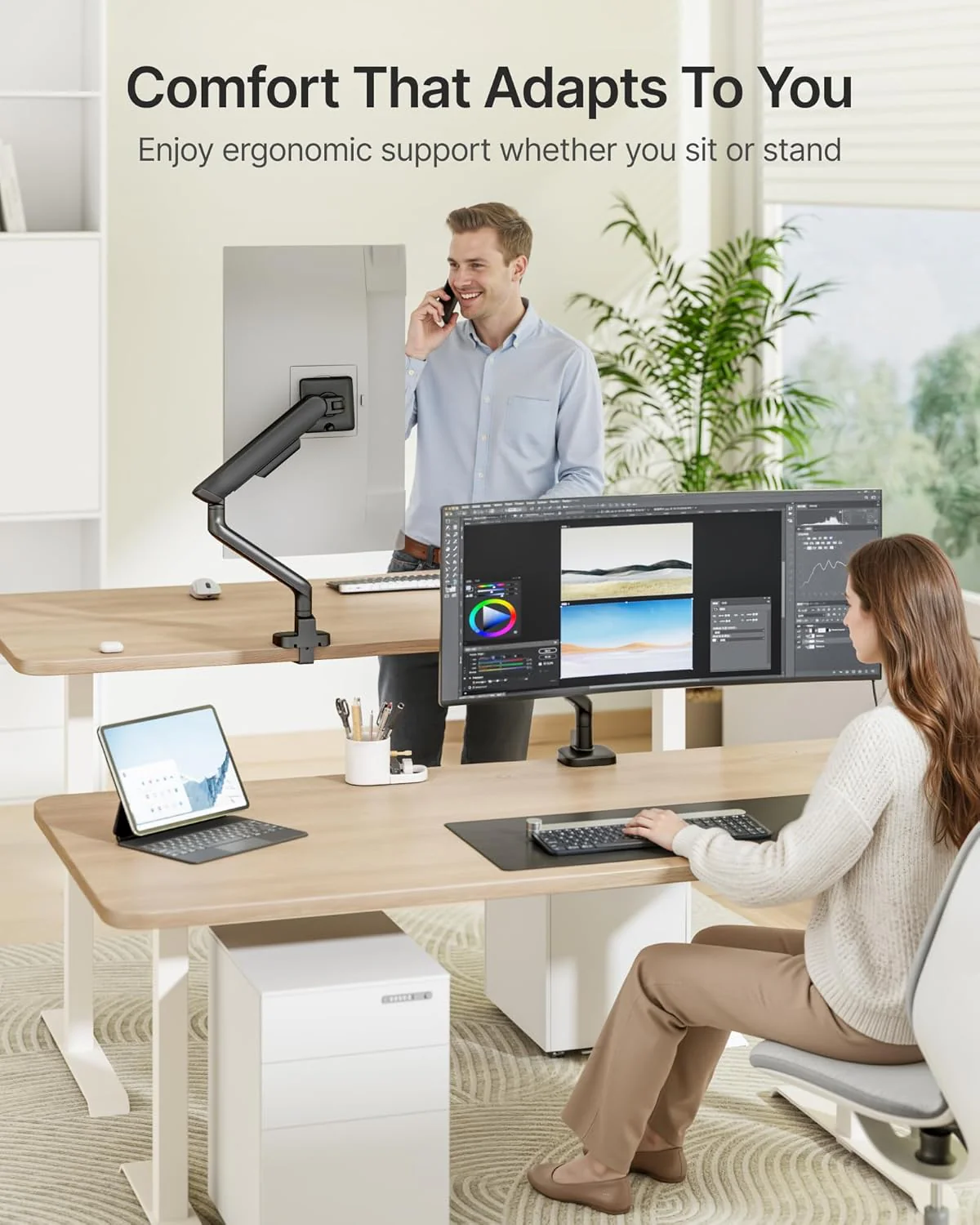 Mechanical Spring Monitor Arm for 17-40" Ultrawide Screens | MA1011BK - Image 6