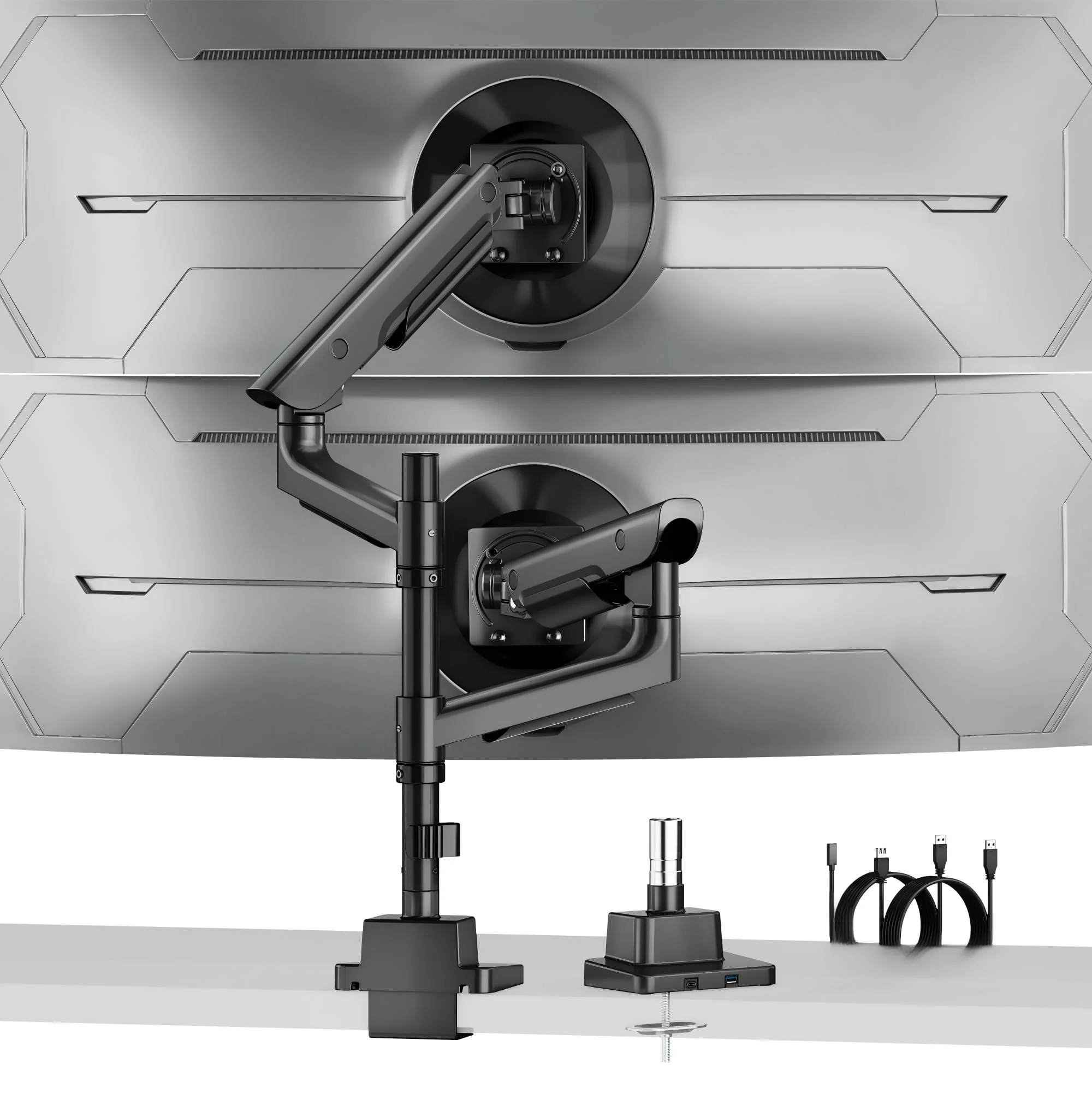 Premium Dual Monitor Arm for 17”–57” Screens | MA1003UCPBK-D - Image 11