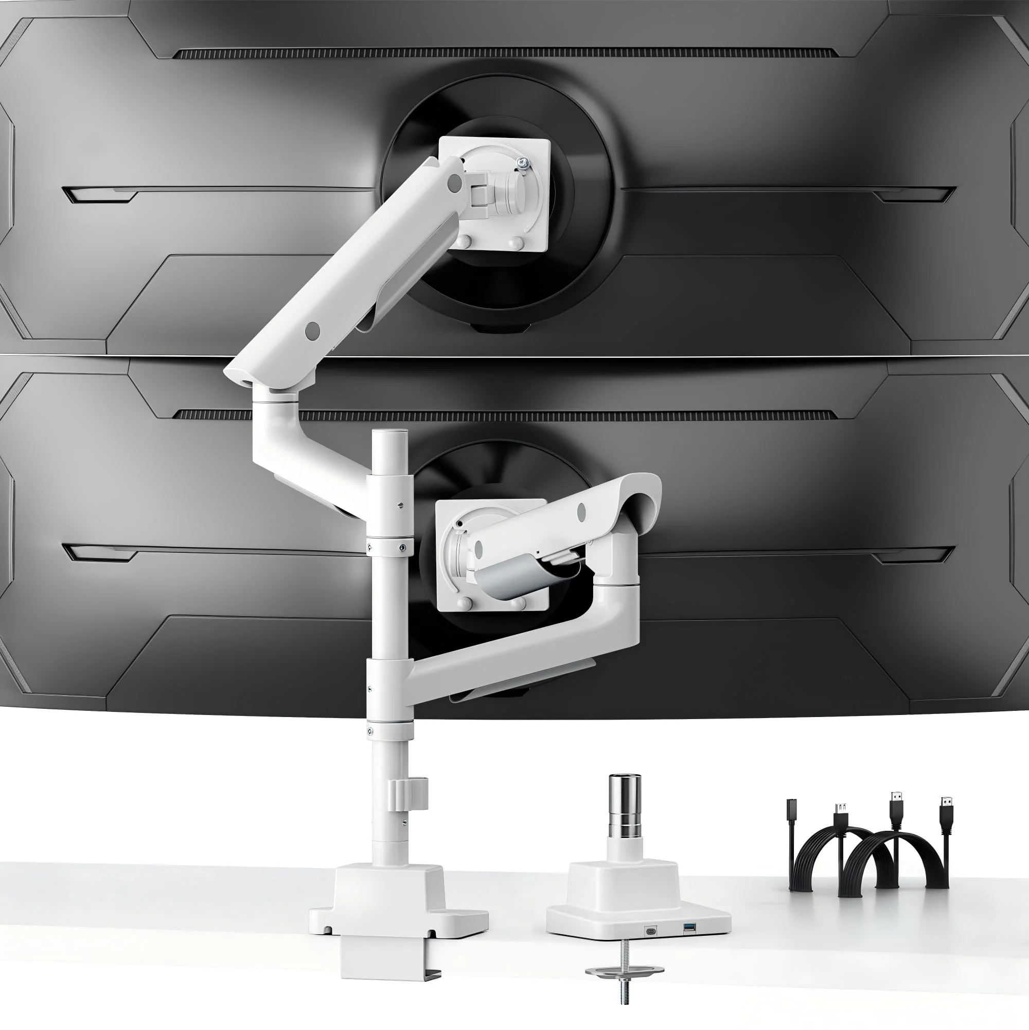 Premium Dual Monitor Arm for 17”–57” Screens | MA1003UCPWH-D - Image 11