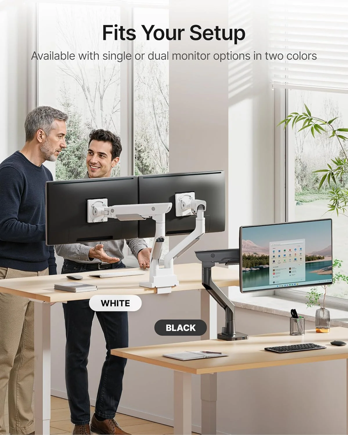 Premium Aluminum Monitor Arm for 17”–57” Screens | MA1003UCWH - Image 8