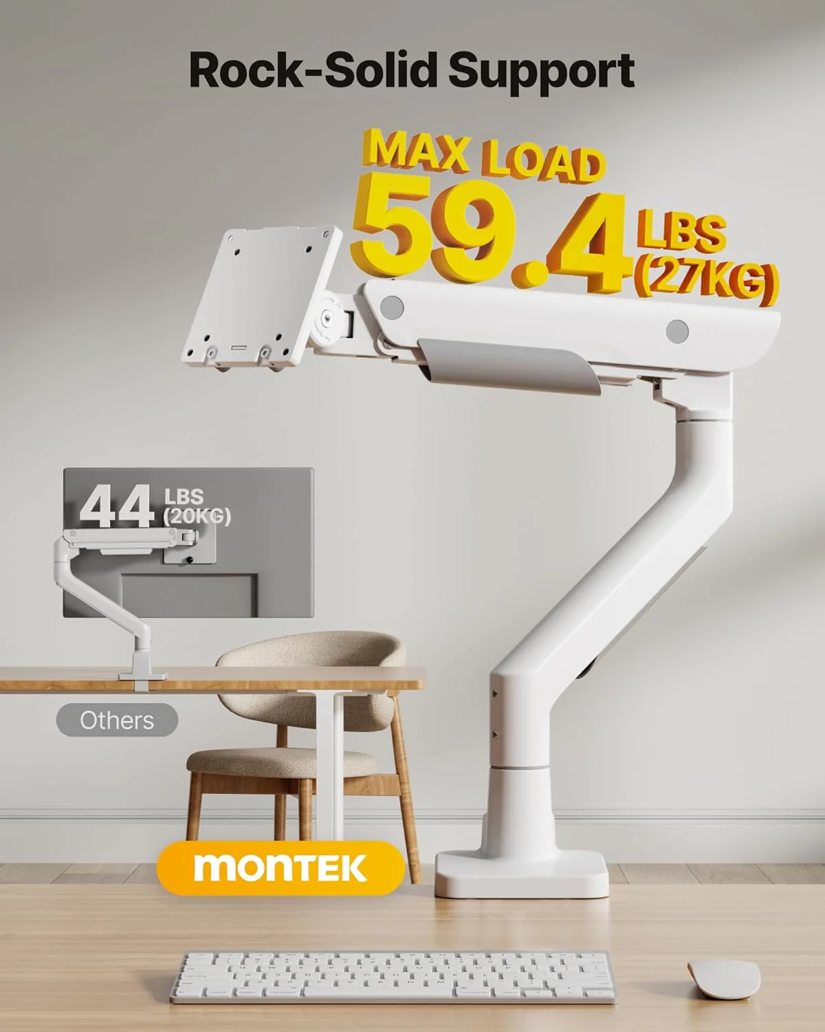 Heavy Duty Single Monitor Arm for 17–57” Screens | MA1003WH - Image 6