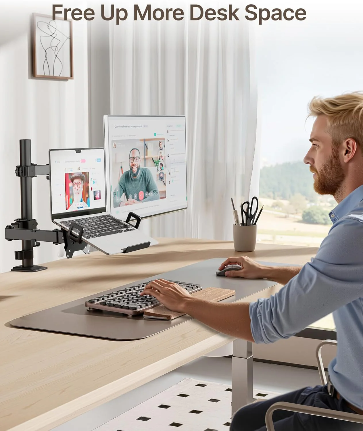 Monitor Mount and Laptop Stand | MA1006PLPBK-D - Image 8