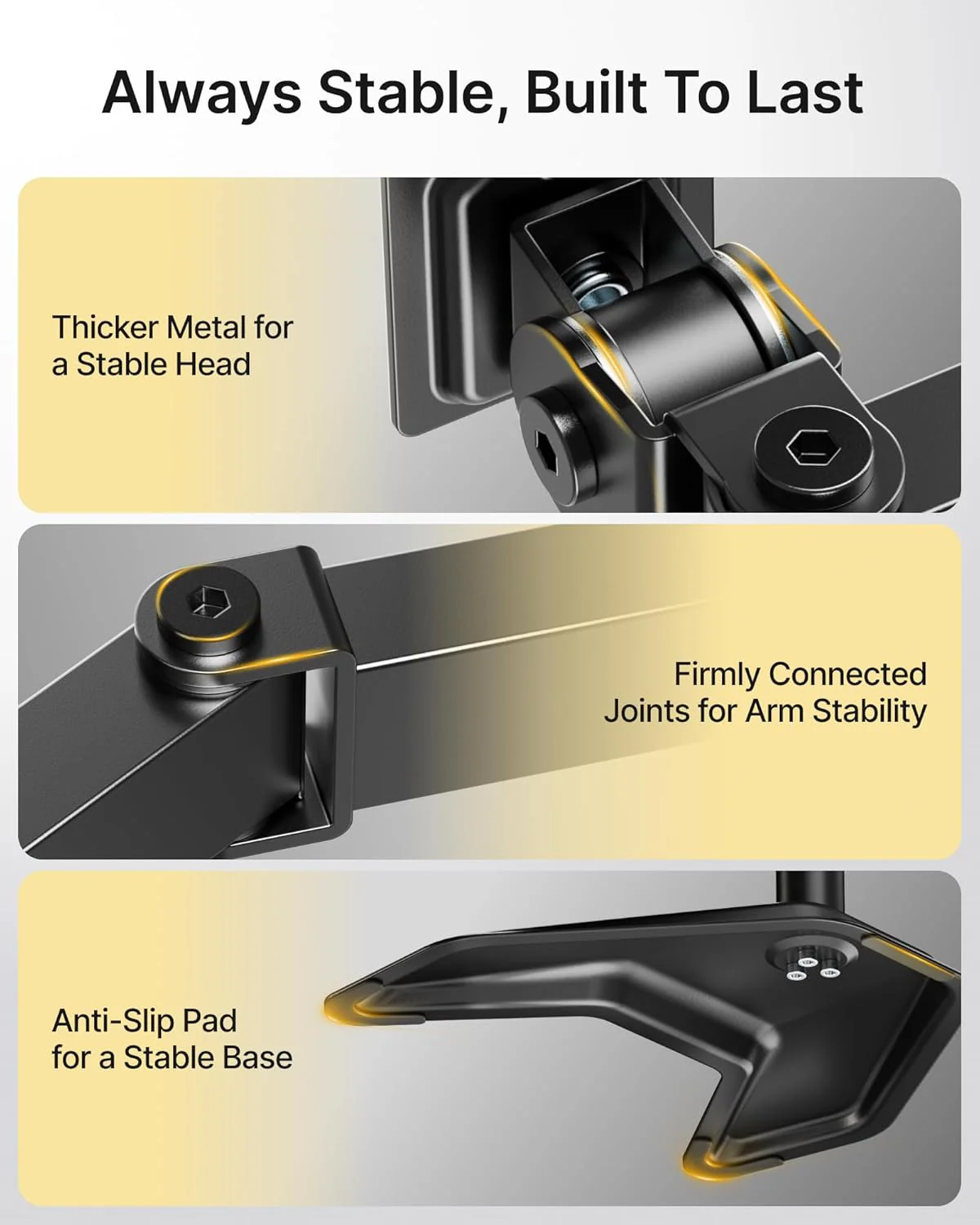 Stable Freestanding Dual Monitor Stand for 17–32” Screens | ‎MA1006SBK-D - Image 6