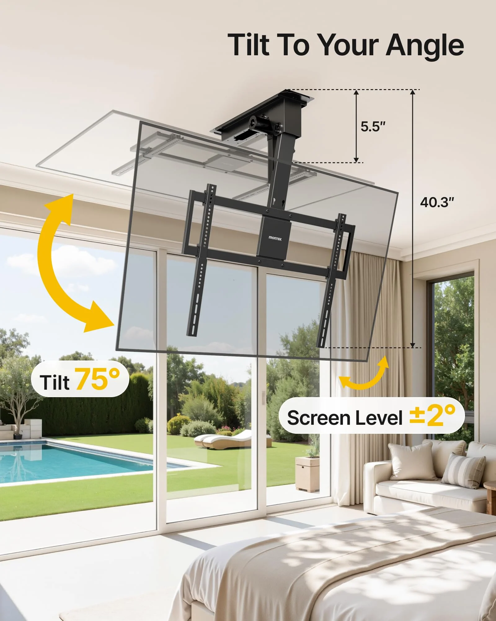 Motorized Ceiling TV Mount for 43-86 Inch TVs | TM1011E-L - Image 6