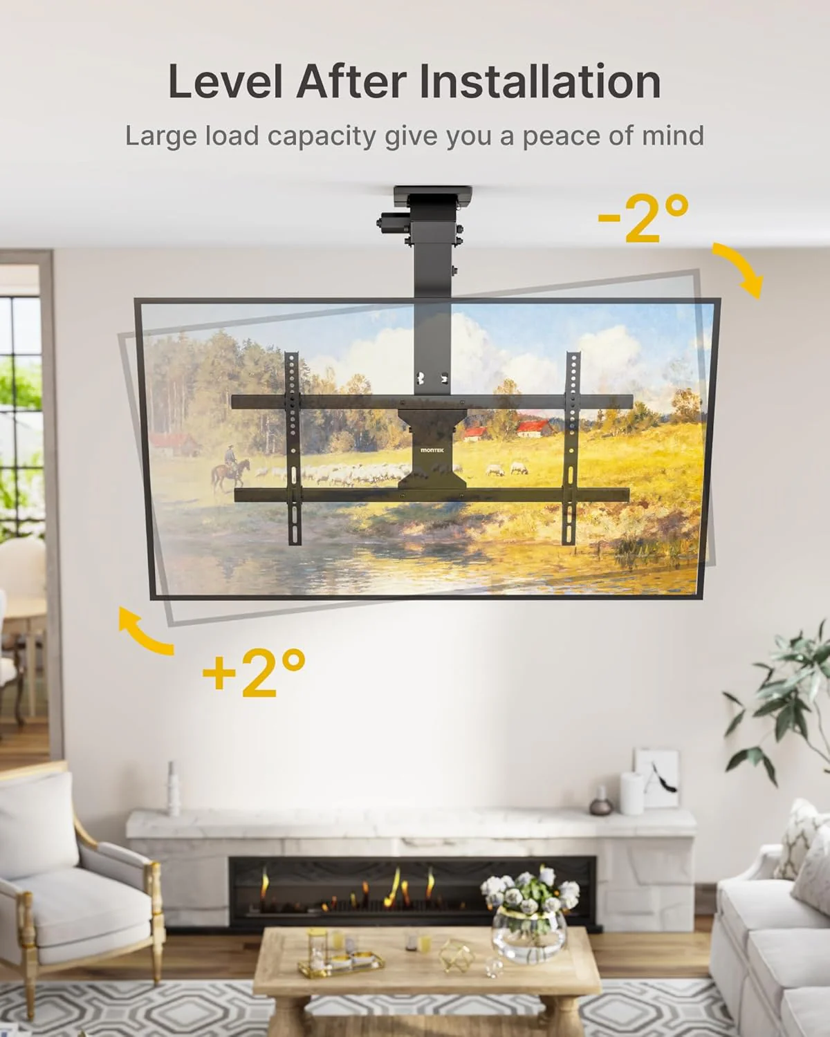 Motorized Ceiling TV Mount with Remote for 43-86 Inch TVs | TM1002CE-L - Image 8