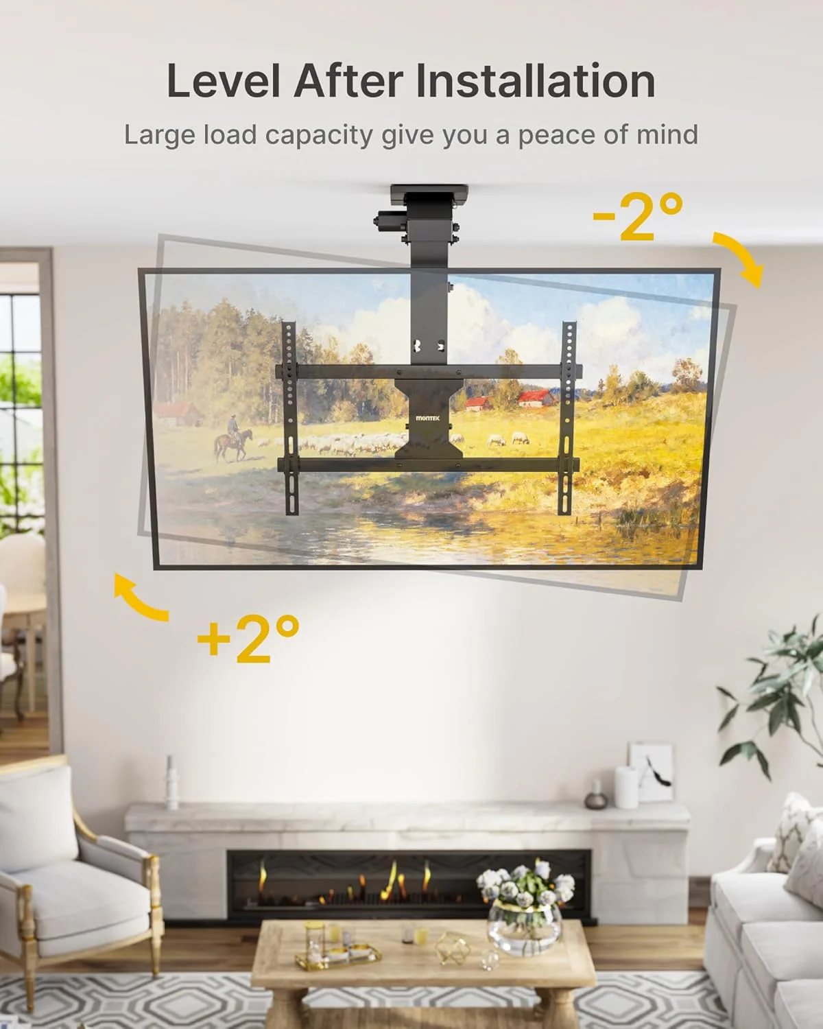 Motorized Ceiling TV Mount with Remote for 37-75 Inch TVs | TM1002CE-M - Image 6