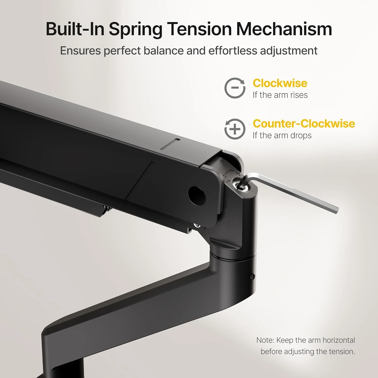 Single Monitor Arm for Max 45” Screens | MA1007BK - Image 7