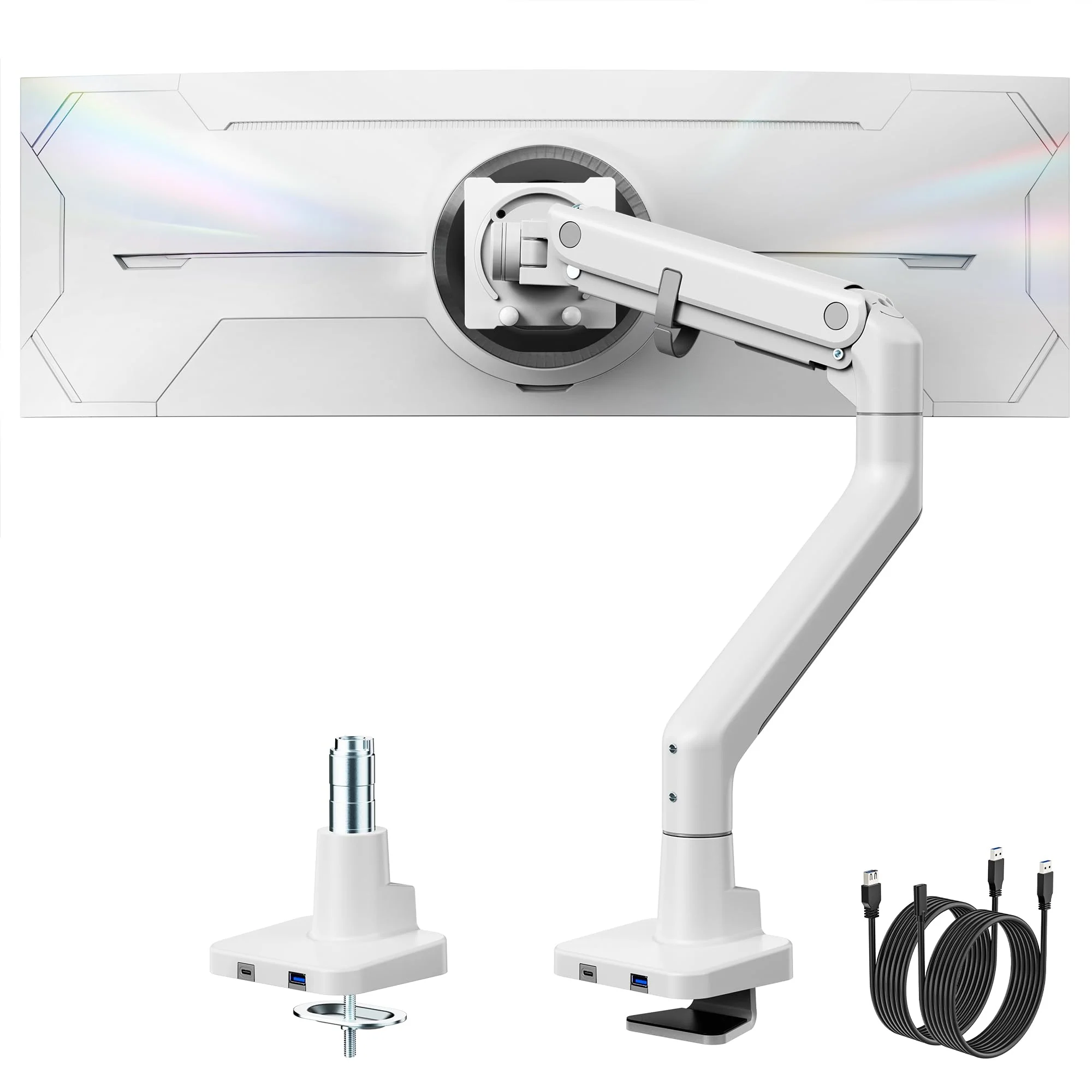 Single Monitor Arm with USB A/C f for 17"-57" Screens | MA1001UCBK - Image 10
