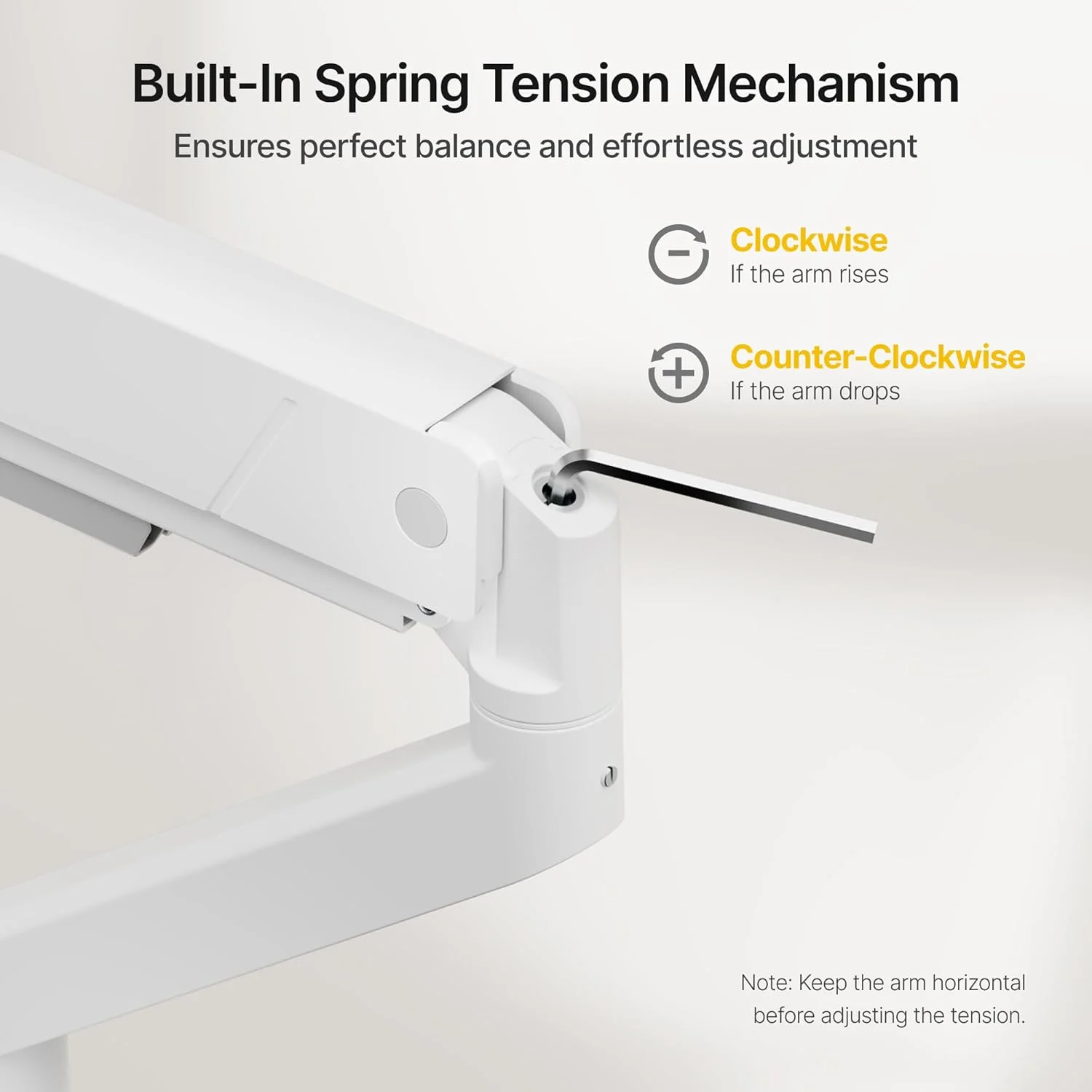 Single Monitor Arm with USB | MA1007UCWH - Image 8