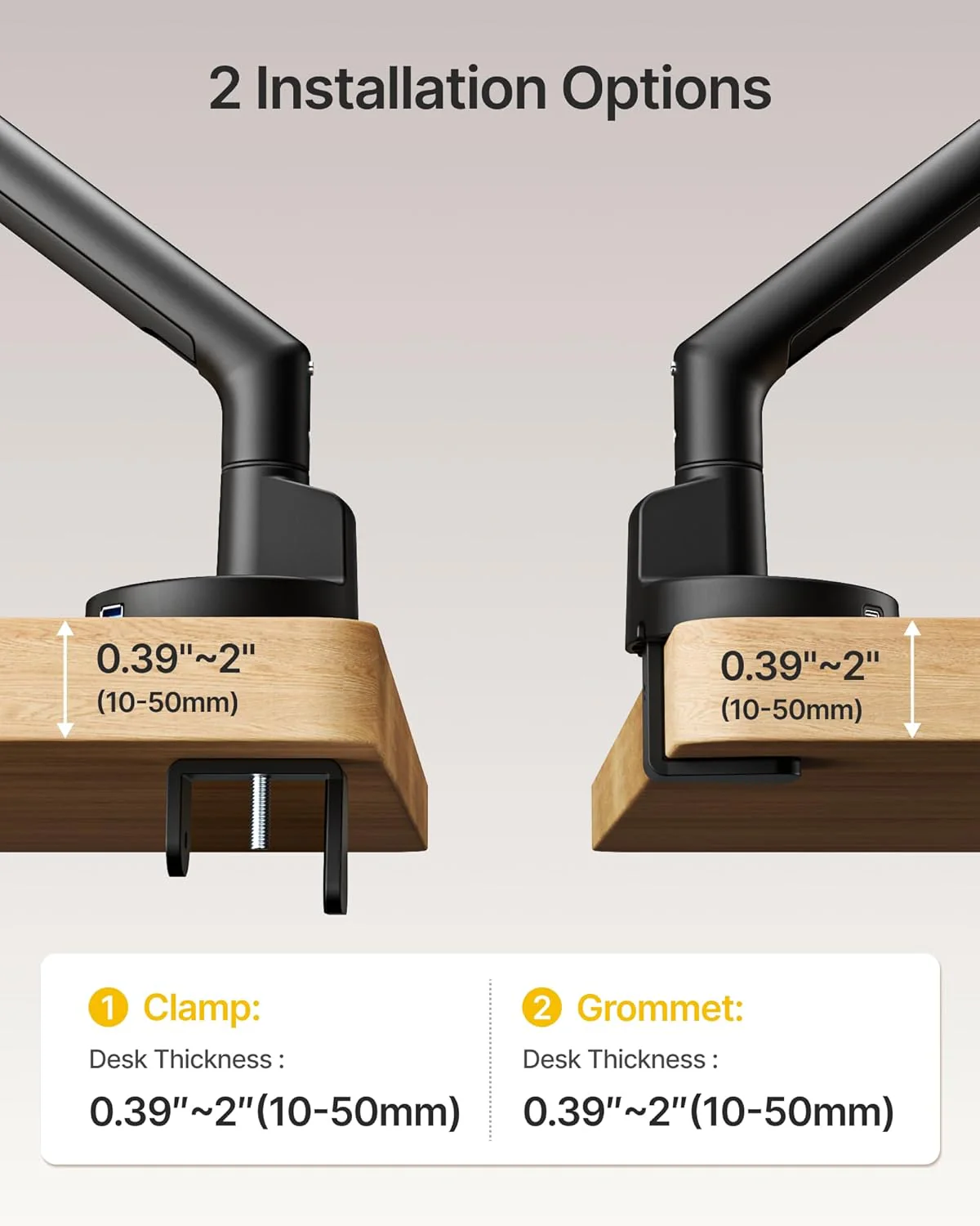 Single Monitor Arm with USB for 17-40 Inch Screens | MA1010UCBK - Image 9