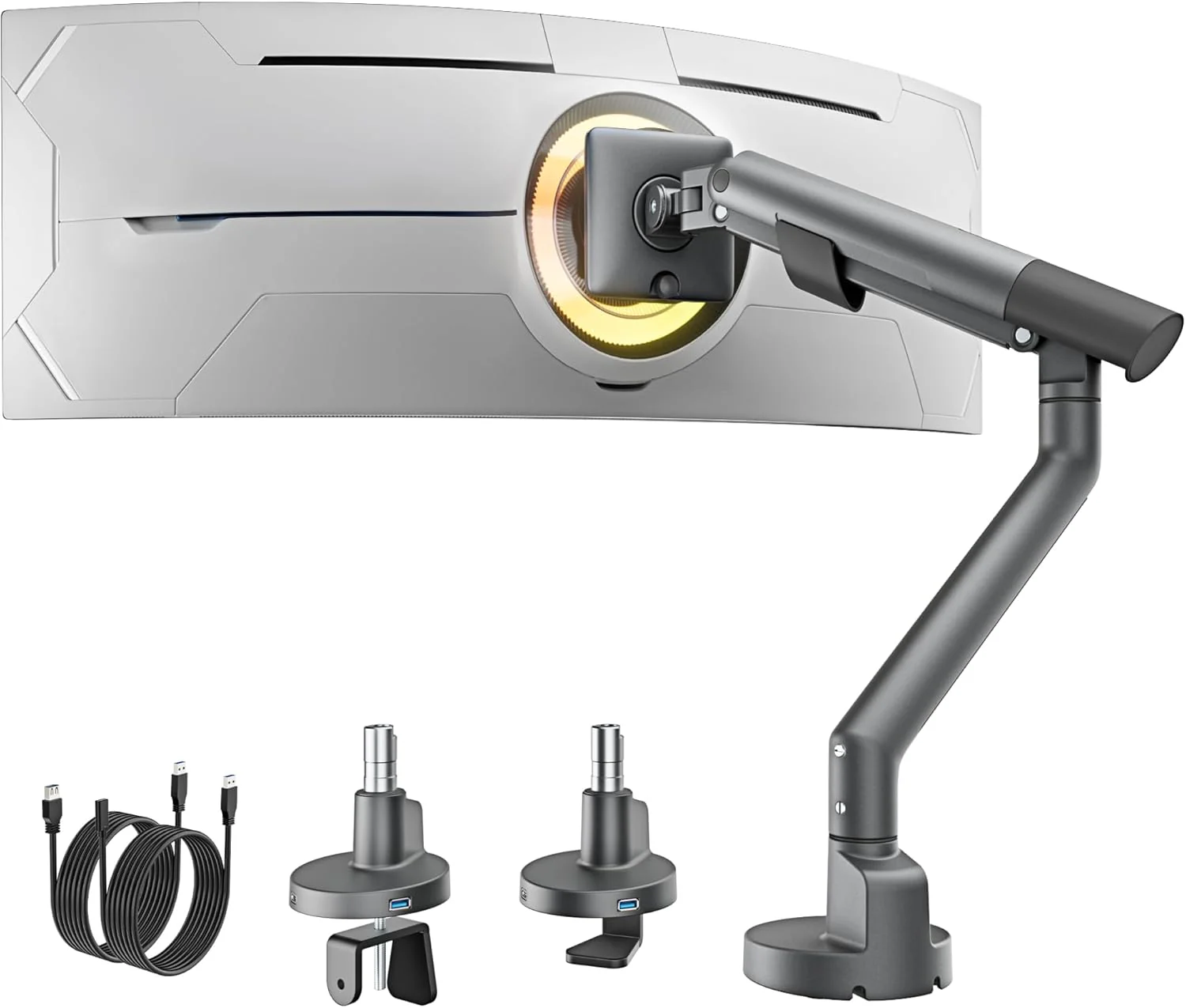 Single Monitor Arm with USB for 17-40 Inch Screens | MA1010UCDG