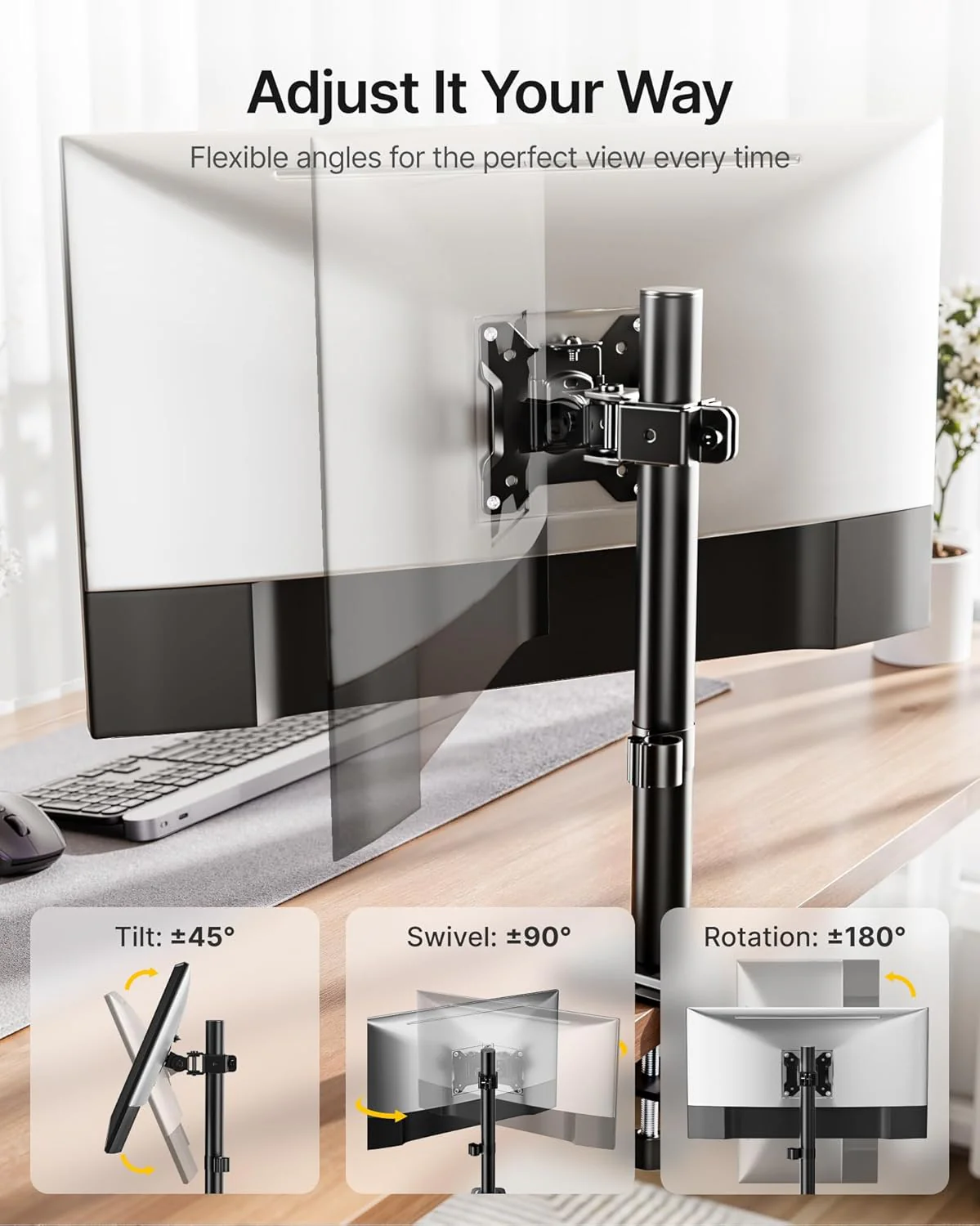 Stable Monitor Arm for 17"-32" Screens | MA1006PBK - Image 3