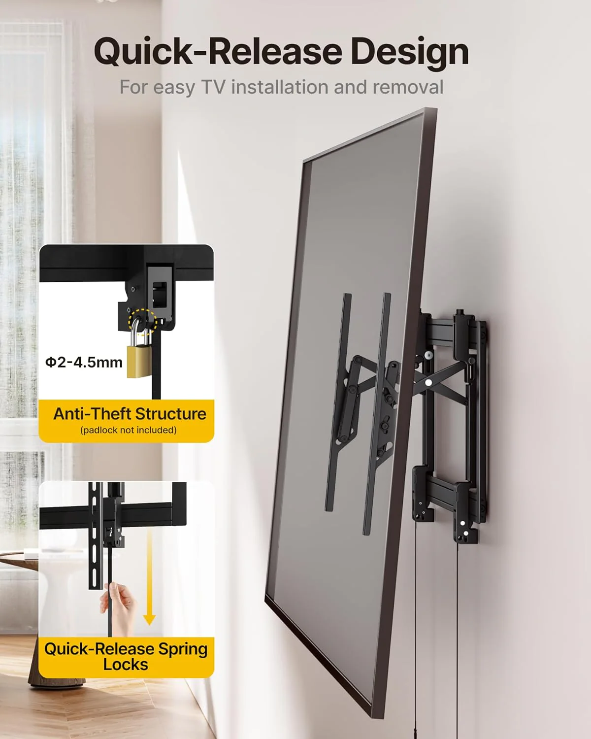 Tilting TV Wall Mount Barckt for 37"–90" TVs | ‎TM1008W-MT - Image 7