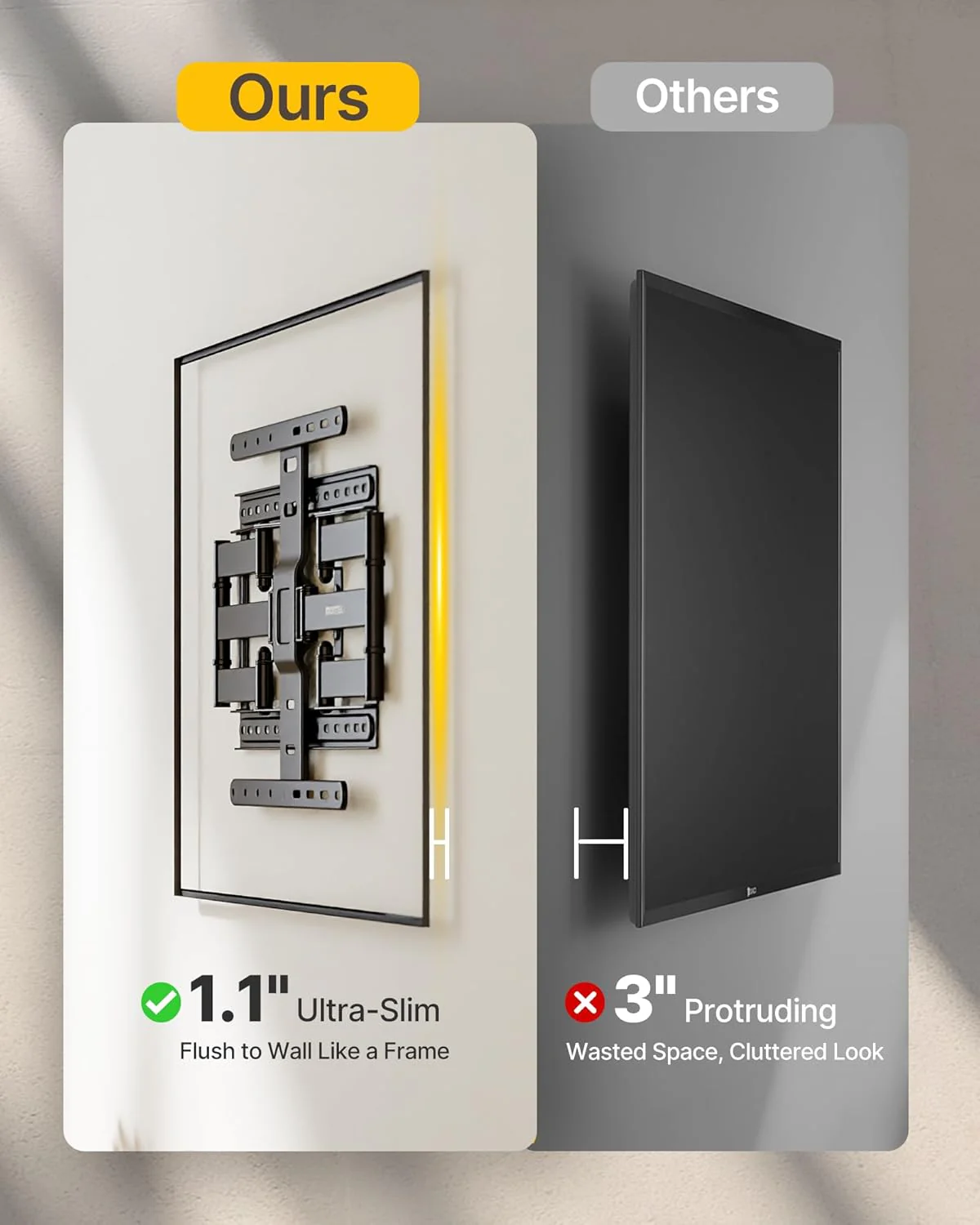 Ultra Slim TV Wall Mount for 37“-75” TVs | HW1267BK - Image 3