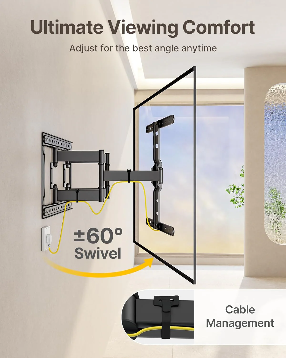 Ultra Slim TV Wall Mount for 37“-75” TVs | HW1267BK - Image 6
