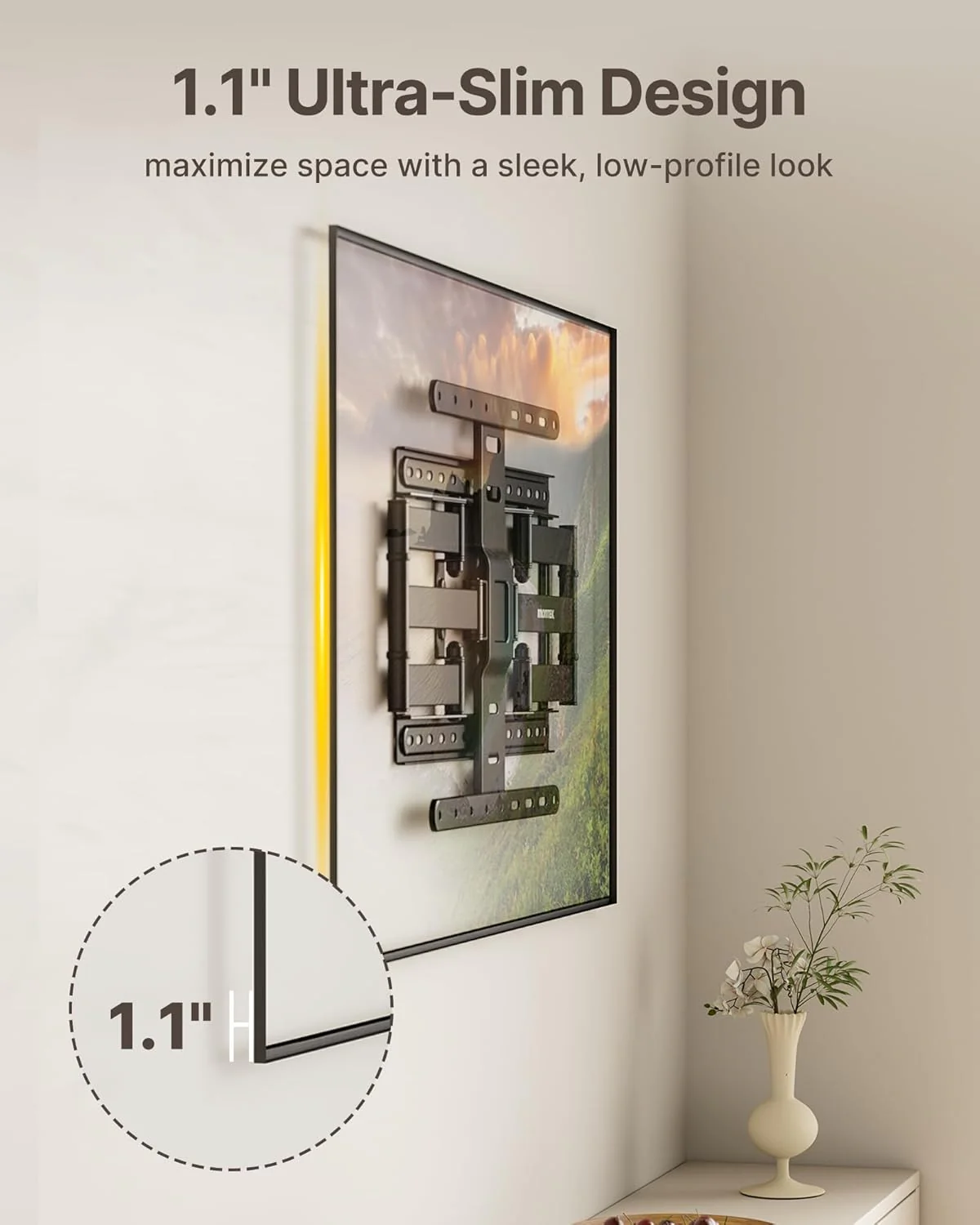 Ultra Slim TV Wall Mount for 37“-75” TVs | HW1267BK - Image 8