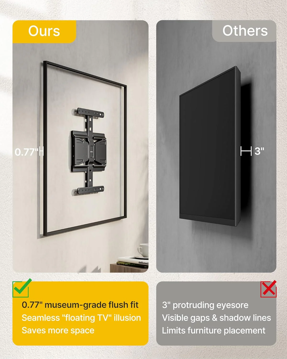 Ultra Slim TV Wall Mount for 37-75 Inch TVs | TM1003W-M - Image 4