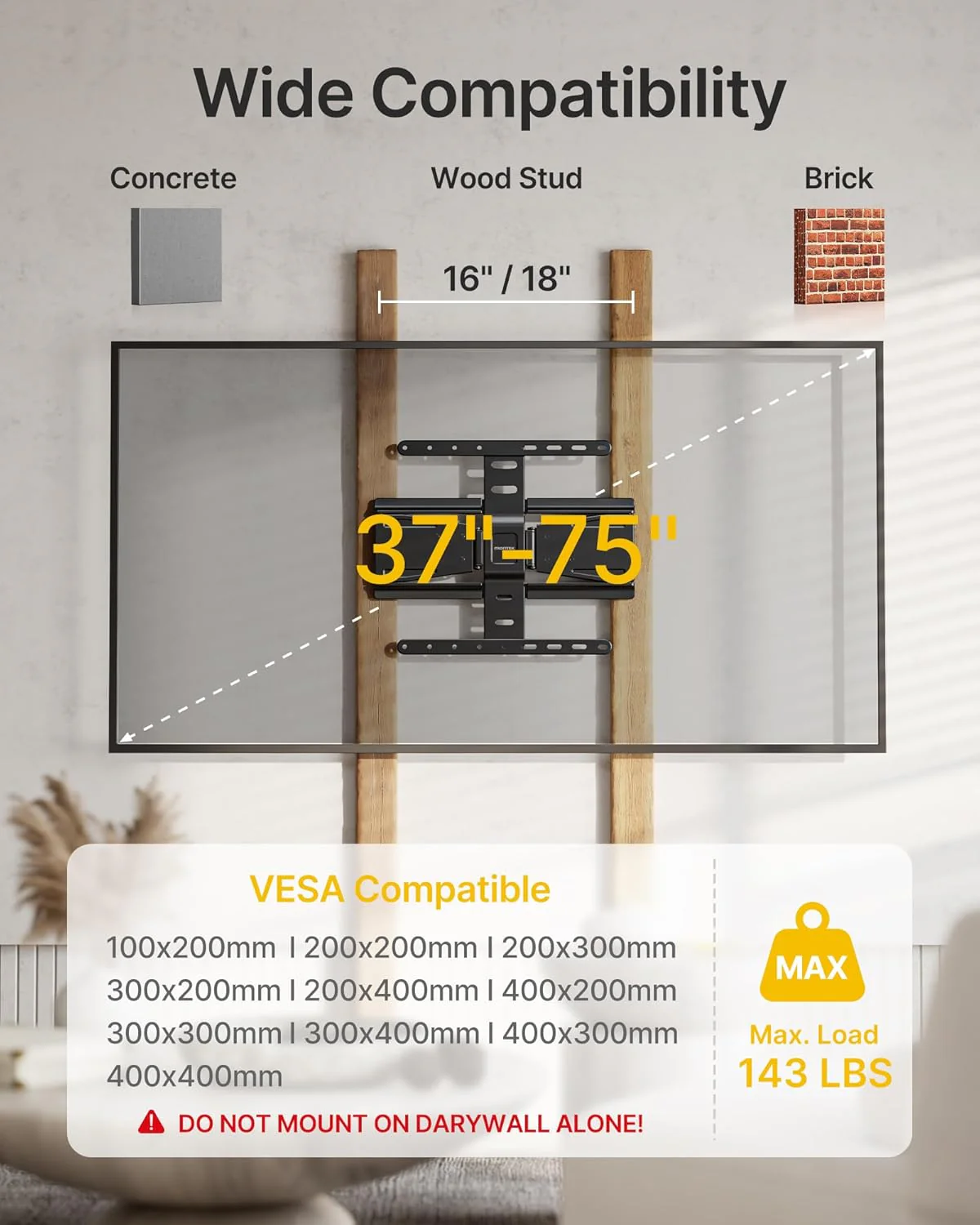 Ultra Slim TV Wall Mount for 37-75 Inch TVs | TM1003W-M - Image 9