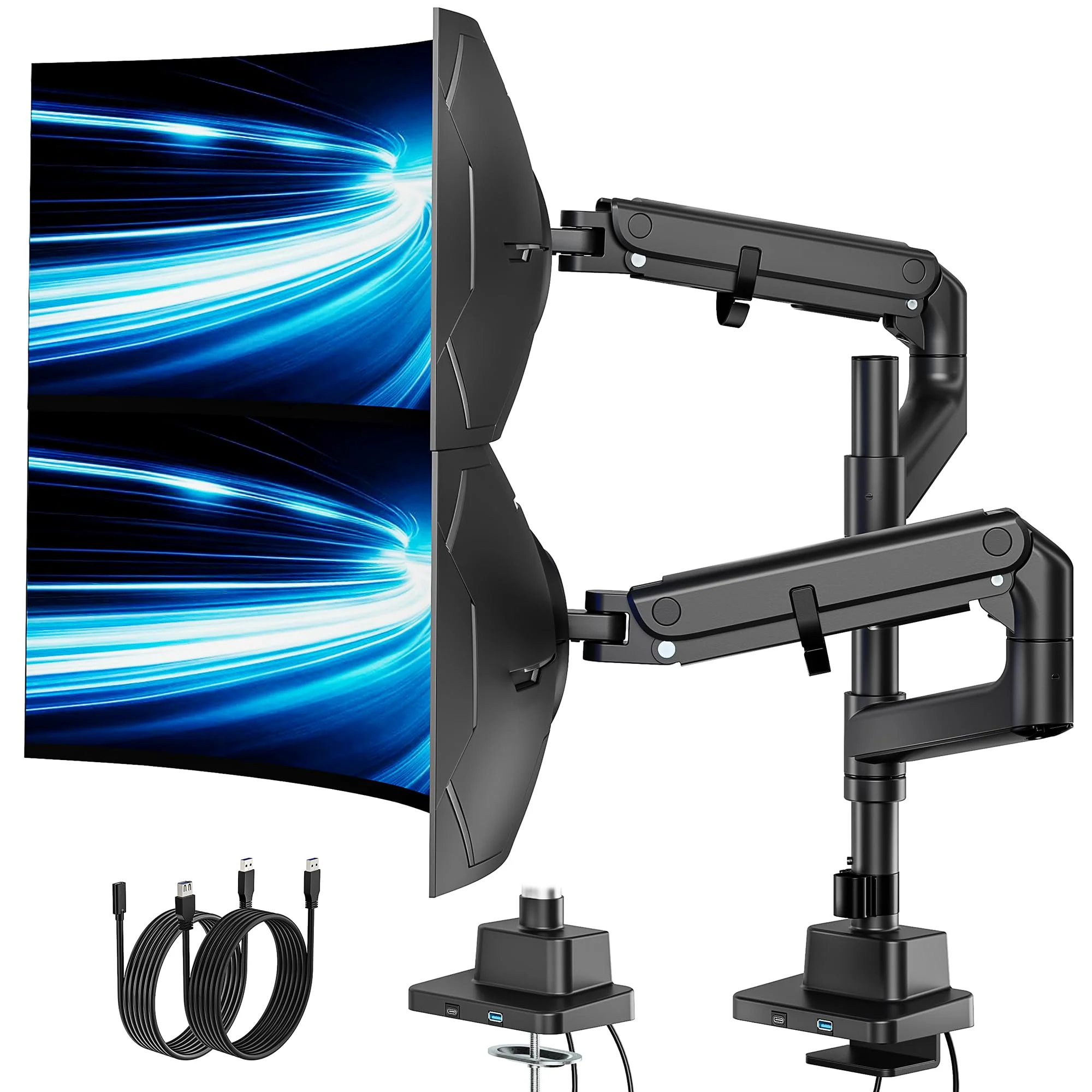 Ultrawide Dual Monitor Arm for 17"-57" Screens | MA1001UCPWH-D - Image 10