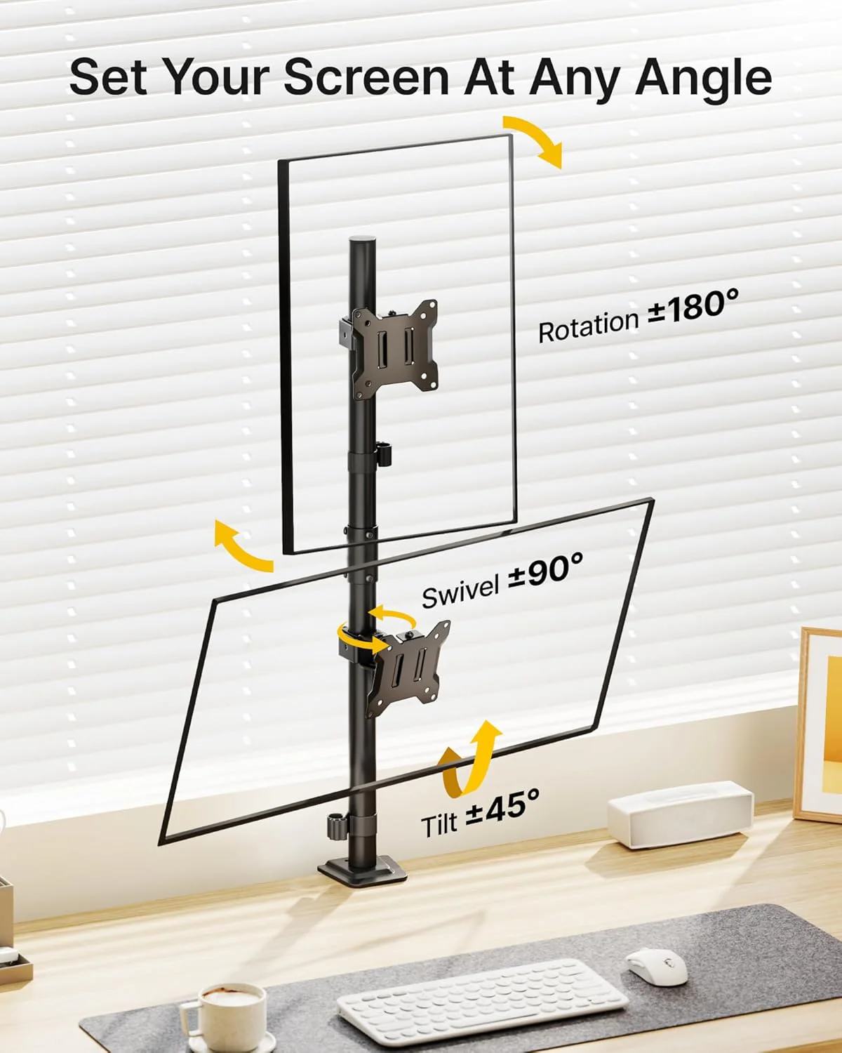 Vertical Dual Monitor Mount | MA1006PBK-V - Image 4