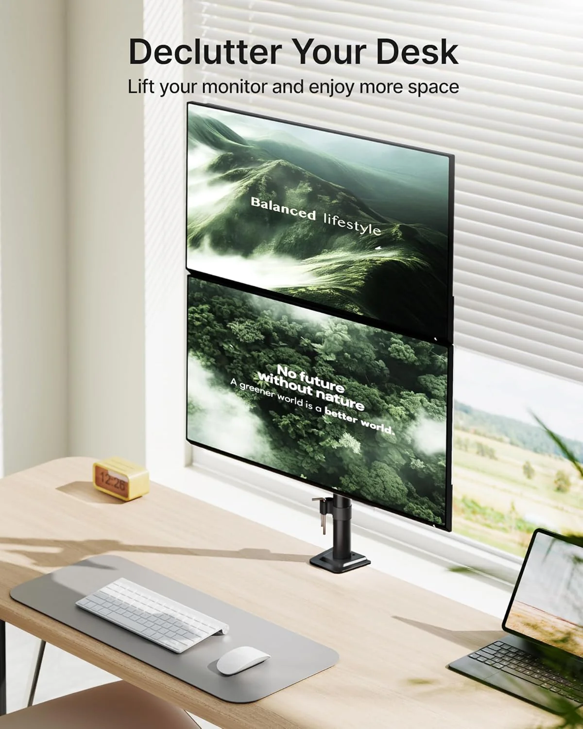Vertical Dual Monitor Mount | MA1006PBK-V - Image 6